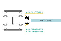 P115/65 glazing rubber