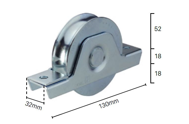 Sliding gate wheel