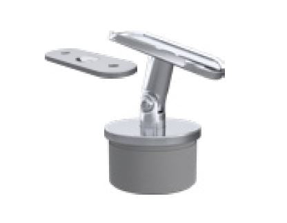 Swivel head rail support for 50.8mm diameter posts with 1.5mm wall