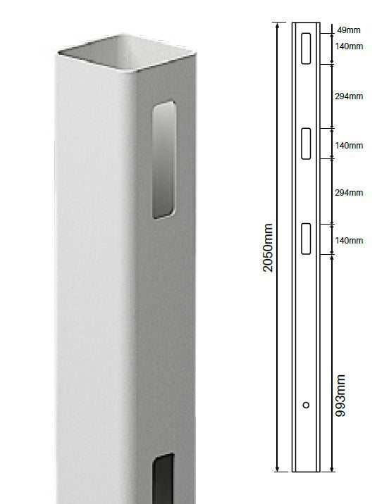 127MM X 127MM 2 way post - 3 Rail Hampton Fencing Post, 7 Year Warranty