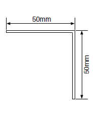 ALUMINIUM JOIST Bracket  - 50x50x3mm Angle Bracket - 4 pack