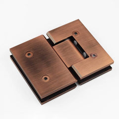 SHOWER HINGE GLASS TO GLASS 180 Degrees ANTIQUE BRONZE