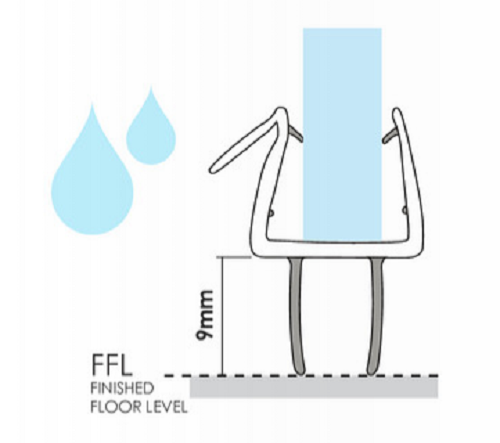 Pvc Shower Screen Door Water Seal Strip Lining 10mm glass, Shower Door Flap