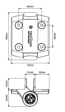 TruClose® hinge pair 2 ALIGNMENT LEGS