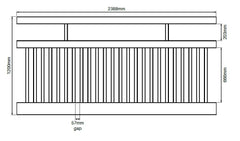 Semi privacy panel kit Hamptons fence panel 2388 x 1200mm PVC, 7 Year Warranty