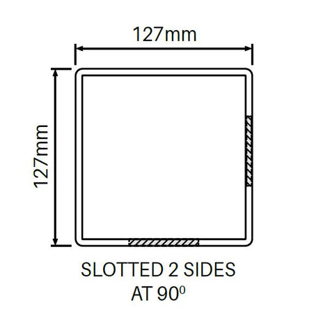 127MM X 127MM 90 degree post - 3 Rail Hampton Fencing Post, 7 Year Warranty