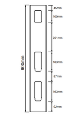 Hole cutting jig for Slat top PVC fence posts.