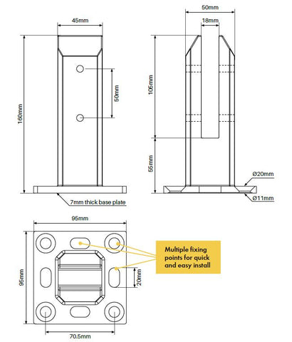 Base plated pool spigot DOUBLE FRICTION Includes domical cover