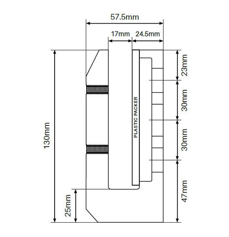 Madrid Vertical spigot FRICTION FIT - WALL MOUNT CLAMP