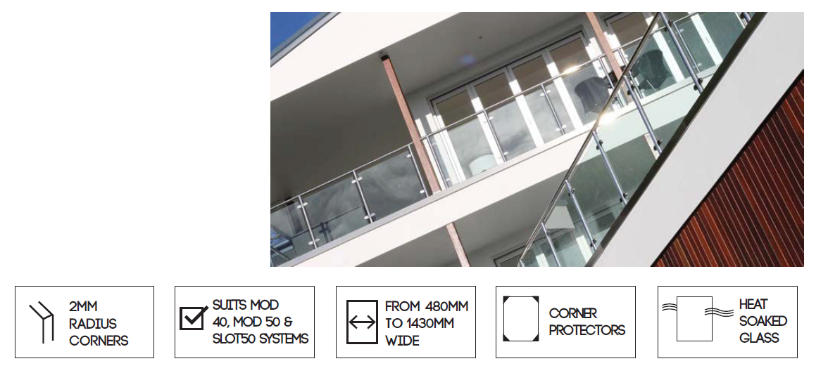 10mm, 950mm High Clear Toughened Heat soaked glass panels