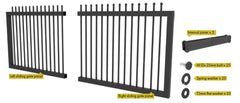 Zeus steel sliding gate kit 1790MM or 2090MM H x 4260mm W