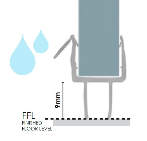 9mm PVC under door water seal