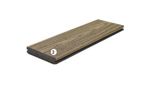 Trex™ Groove Board, Composite deck board, 95% recycled.  25 year warranty