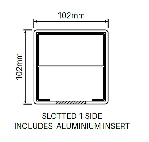 102MM X 102MM 1 way gate post - Semi privacy Hamptons Gate Post, 7 year Warranty