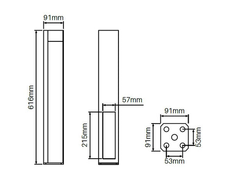 Concealed base plate for semi privacy posts