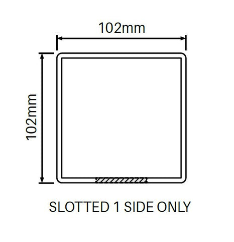 102MM X 102MM ONE WAY POST - SEMI PRIVACY HAMPTONS FENCE POST, 7 Year Warranty