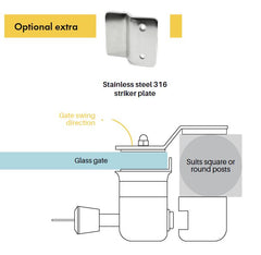 D&D side pull latch kit Black Z striker LOCKABLE,