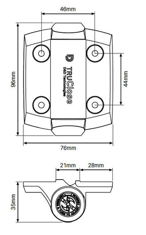 TruClose® hinge pair NO ALIGNMENT LEGS