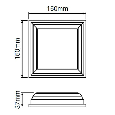 2 part domical cover for semi privacy Hamptons fence post, 7 Year Warranty