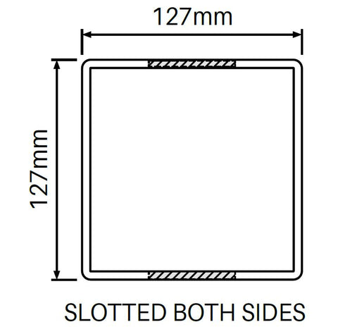 127MM X 127MM 2 way post - 3 Rail Hampton Fencing Post, 7 Year Warranty