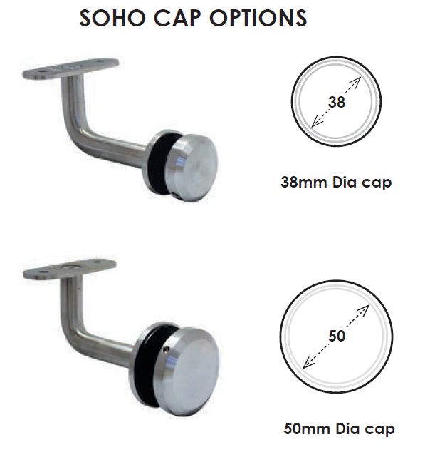 EURO OFFSET SOHO BRACKET - ROUND STAINLESS STEEL 316