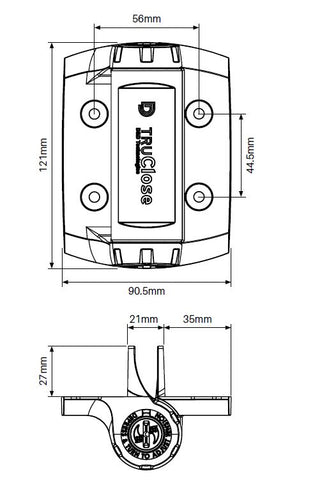 TruClose® hinge pair Heavy duty 2 ALIGNMENT LEGS