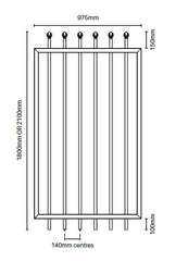 Zeus aluminium gate 1800MM OR 2100MM H x 975MM W