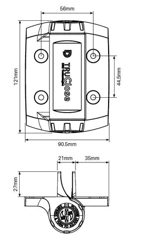 TruClose® hinge pair Heavy duty 2 ALIGNMENT LEGS