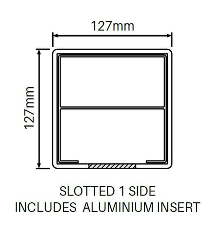 Heavy Duty 127MM X 127MM 1 way gate post - 3 Rail  Hampton Fencing Post