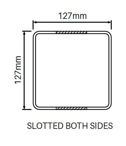 127MM X 127MM 2 way PVC fence post - Full privacy, 7 year Warranty