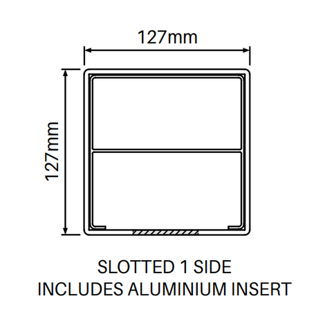 127MM X 127MM 1 way PVC gate post – Slat top 2500MM LONG