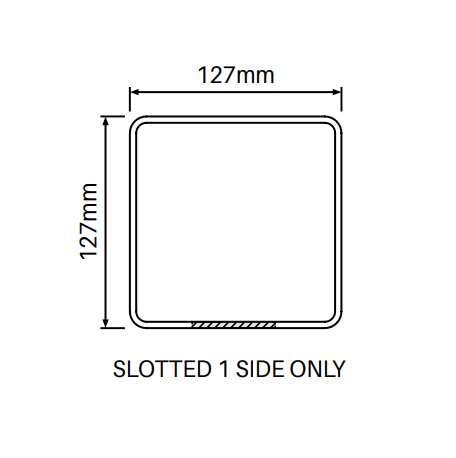 127MM X 127MM 1 way PVC fence post – Slat top 2500MM LONG, 7 Year Warranty