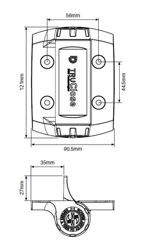 TruClose gate hinge pair Heavy duty 1 ALIGNMENT LEG