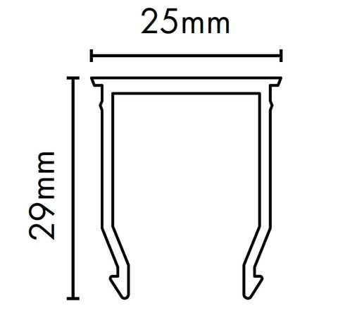 3175mm Long *Raked* Bottom Rail Insert - Suits 65x16.5mm Slat