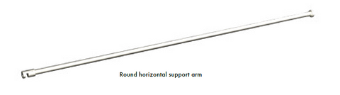 Brushed Nickel Shower Screen Support Bar,  Round horizontal support arm