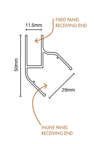 135° framed adaptor kit - 2 Pack, use with our Adjustable Semi Frameless Screens