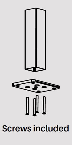 Aluminium base plate set for semi frameless aluminium pool fence posts and 50 x 50mm posts