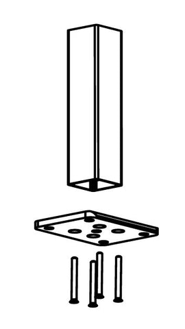 65x65mm post base plate set POWDER COATED ALUMINIUM