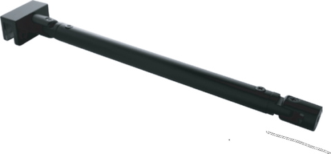 Matte Black Support Bar, Glass Shower Screen, Glass to Wall, Adjustable,Swivel