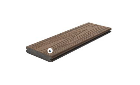 Trex™ Groove Board, Composite deck board, 95% recycled.  25 year warranty