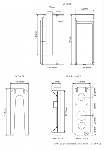 White Side mount pool fence spigot frameless glass spigots stainless steel face mount