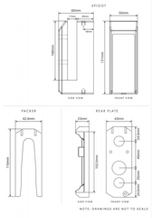 White Side mount pool fence spigot frameless glass spigots stainless steel face mount