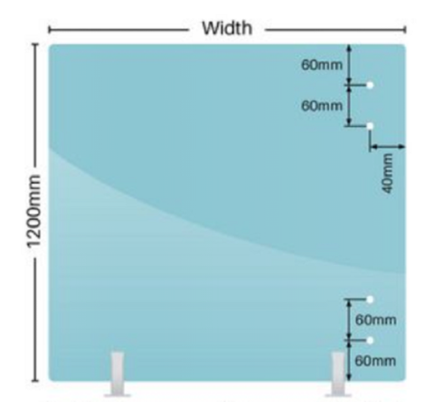 Frameless 12mm Glass Pool Fencing Hinge Panel, Choice of Sizes