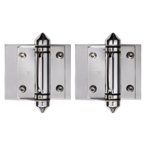 Master Range Hinge Set for Frameless Glass Pool Fence Gate, Self Closing