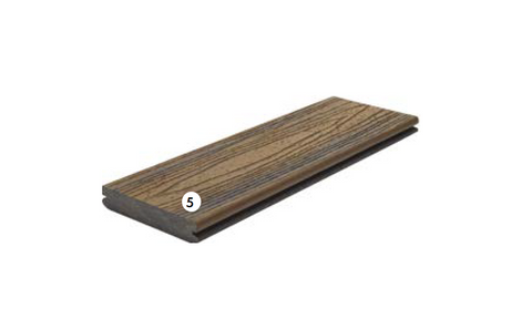 Trex™ Groove Board, Composite deck board, 95% recycled.  25 year warranty