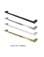 Stainless Bathroom towel rail, Brushed Gold, Black, Brushed Satin or Polished