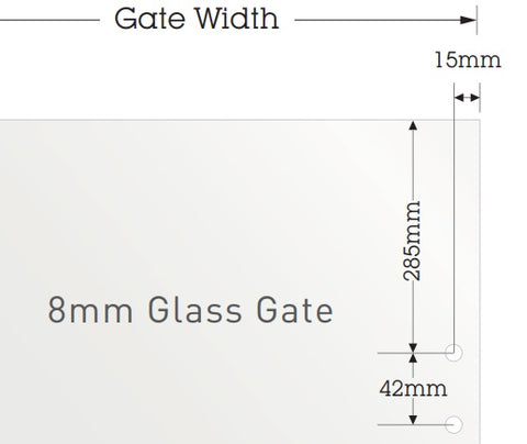 STAINLESS STEELPOOL FENCE GLASS GATE LATCHE - 135 Degree, Lockable.