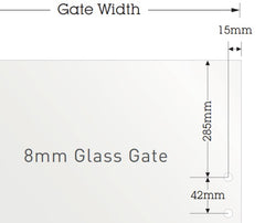 STAINLESS STEELPOOL FENCE GLASS GATE LATCHE - 135 Degrees , Lockable.