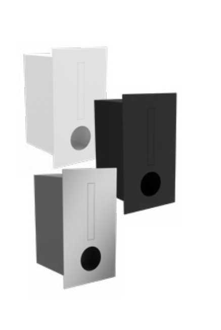 POSTA fence mount letterbox White, Black powder coat or SS316 finishes