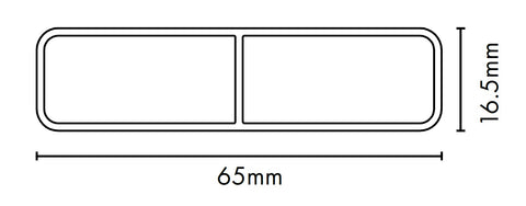 65mm x 16.5mm Baluster With Centre Web - 6100MM LONG